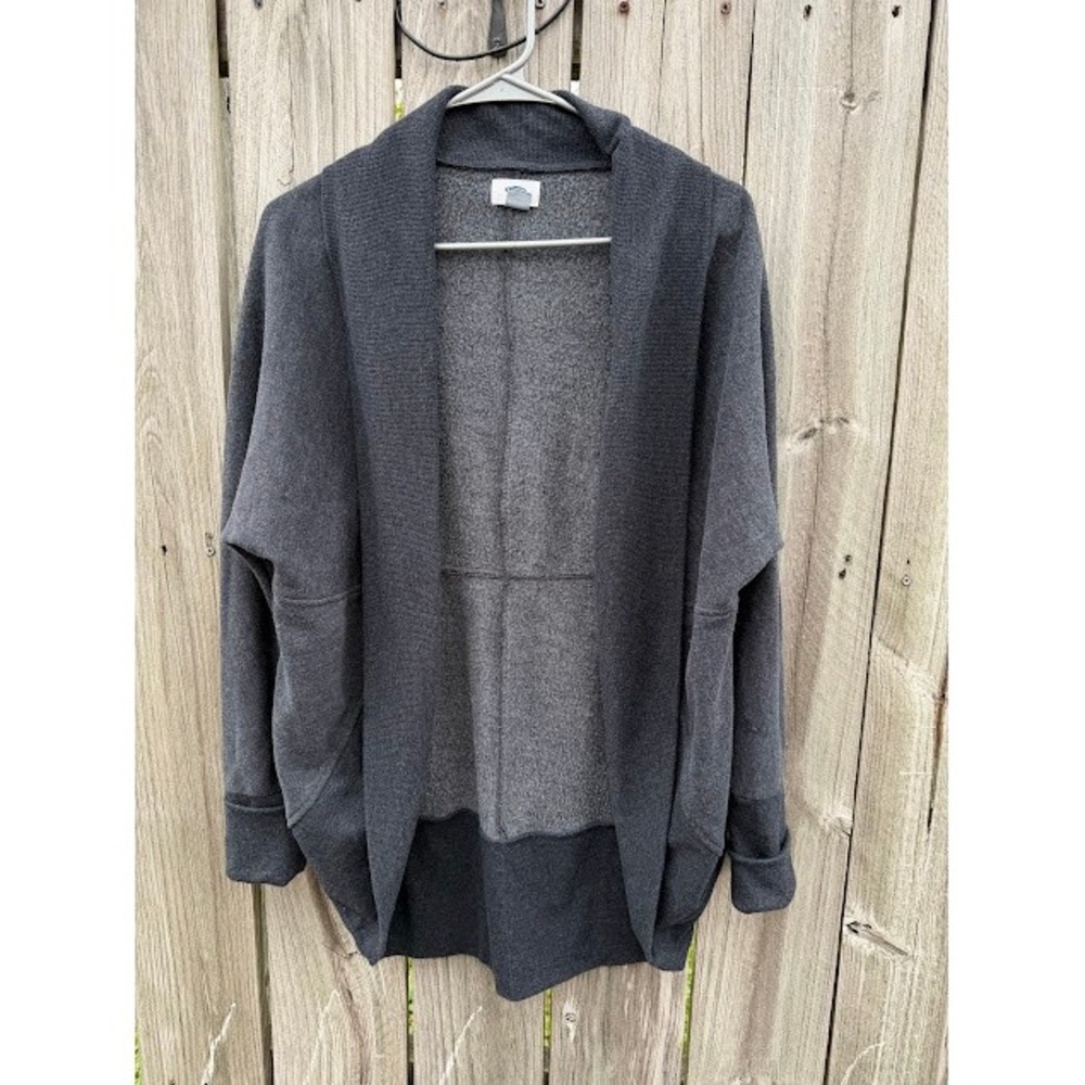 Cozy Athleisure Old Navy Cardigan M Charcoal Grey Cocoon Fleece Sweater